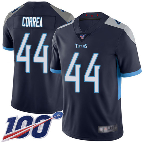 Tennessee Titans Limited Navy Blue Men Kamalei Correa Home Jersey NFL Football #44 100th Season Vapor Untouchable->youth nfl jersey->Youth Jersey